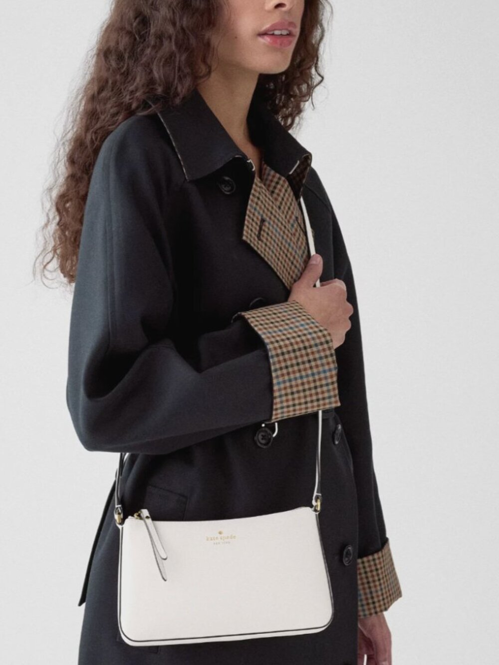 New Kate Spade Ginnie Crossbody Coated Canvas Meringue